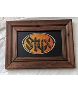 1980&#39;s Styx Carnival Glitter Mirror Wood Frame 11.5&quot; x 8.5&quot; Man Cave - $81.22 CAD
