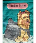 Double Sided Nylon Yorkshire Terrier Dog Flag Large 28&quot; W x 39&quot; L w/ Sleeve - £15.72 GBP