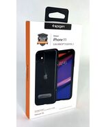 2-Pack SPIGEN iPhone 11 Slim Armor Essential CLEAR / BLACK Case Metal Ki... - $9.99