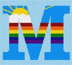 Pepita Needlepoint kit: Letter M Rainbow, 8&quot; x 7&quot; - £39.82 GBP+