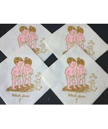 Vtg Paper Napkins Little Boy Girl Puppy Dog Underwear What&#39;s Yours Priva... - $17.81