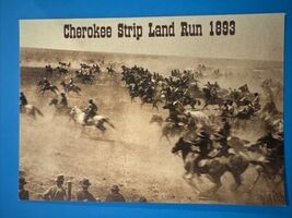 Postcard Vintage Cherokee Strip land Run Oklahoma 1893 Unposted - $4.99