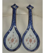 Pair Of Vintage Ceramic Chinese Spoon Rest - £13.25 GBP