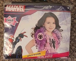 Marvel Child Spider-Girl Child Tie-On Shrug Dress Up 4+ Child Halloween - £5.29 GBP