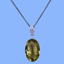 Solid 925Sterling Silver Citrine Gemstone Handmade Women Pendant Gift For Mother - £23.66 GBP+