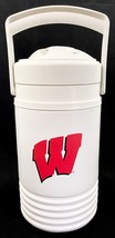 Wisconsin Badgers Vintage Retro Igloo 1/2 Half Gallon Water Jug Cooler Red White - £15.75 GBP