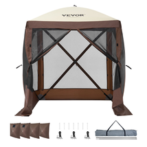VEVOR Pop Up Gazebo Tent, Pop-Up Screen Tent 4 Sided Canopy Sun Shelter ... - £109.04 GBP