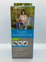 Cvs Crutch Accessory Kit Cushions Hand Grips Tips Universal Fit #927033 6-Piece - £11.35 GBP