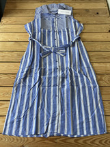 notations NWT women’s sleeveless shirt dress size L blue P6 - £15.77 GBP