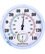 10&#39;&#39; Indoor Outdoor Thermometer Hygrometer, Wall Thermometer Hygrometer ... - €19,93 EUR