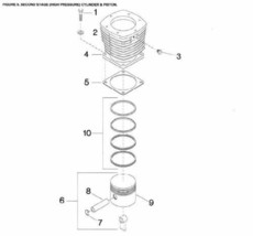 7100 HP Piston 3&quot; Assembly 32223752 Ref# 6 inpic Ingersoll Rand compatible parts - £166.23 GBP