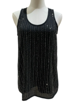 Olive &amp; Oak Black Beaded Top Tank Sleeveless Special Occasion NWT - $23.20