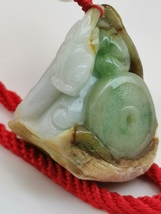 Hollow Hand Carving Icy Green Burma Jadeite Jade Dragon Hand Piece # 305 carat # - £783.22 GBP