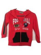 Victory League Boys Sweatshirt Hoodie Full Zip Football Division 12 Size 7 Red - £26.12 GBP