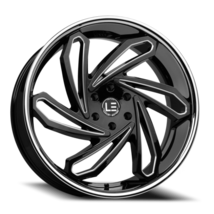 LUXLE10 SSL 24X10 6X139.7 +35 93.1 Gloss Black Milled Stainless Steel Lip - $668.25