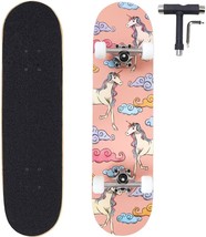ANNEE 31x8 Inch Skateboard Complete for Beginners,7 Layer Maple Wood, Ad... - £27.93 GBP