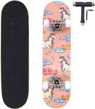 ANNEE 31x8 Inch Skateboard Complete for Beginners,7 Layer Maple Wood, Ad... - £29.56 GBP