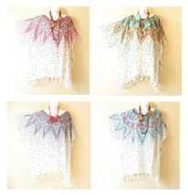 KG71 Polka Dot Batik Caftan Plus Kimono Poncho Hippy Women Blouse Top up... - $24.90