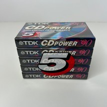 5-Pack TDK SA90 High Bias Blank Sealed Cassette Tapes CD Power PWR-90 Mi... - $23.58