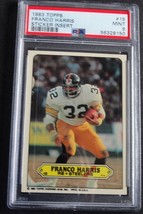 1983 Topps Sticker #15 Franco Harris Pittsburgh Steelers Football Card PSA 9 - £21.86 GBP