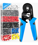 Ferrule Crimping Tool Kit 1800Pc Wire Ferrules Ratchet Crimper - $21.88