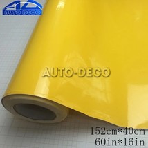 High Glossy Yellow Vinyl Sticker Adhesive PVC Car Styling Decal Gloss Film Sheet - £85.25 GBP