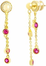 14K gold sterling silver cubic zirconia pendant studs The best choice for partie - £23.19 GBP