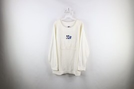 Vintage 90s Disney Womens XL Distressed Terry Cloth Mickey Mouse Sweater White - $44.50