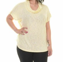 Style &amp; Co Women&#39;s Cowl Neck Pullover Blouse, Medium, Soft Sun Yellow - $12.00
