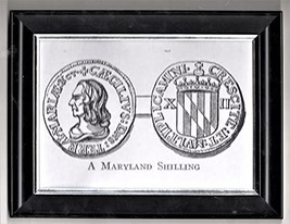 Digital B&amp;W Photograph Reproduction (Framed) Early Maryland Coin - Wall Art - £8.60 GBP