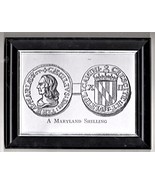 Digital B&amp;W Photograph Reproduction (Framed) Early Maryland Coin - Wall Art - $204.70 MXN