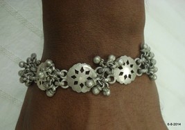 vintage antique tribal old silver bracelet cuff traditional belly dance jewelry - £133.43 GBP