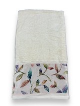 Chapel Hill By Croscill Bath Towel Cream Rainbow Multicolor Leaf Pattern 27x51” - £17.80 GBP
