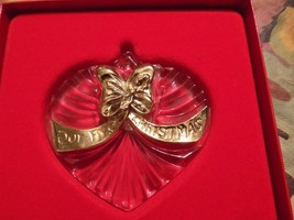 GORHAM  OUR FIRST CHRISTMAS Heart Gold Ornament in box - $3.99