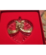 GORHAM  OUR FIRST CHRISTMAS Heart Gold Ornament in box - £3.13 GBP