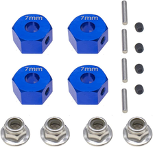 Aluminum 12Mm Hex Wheel Hubs W/Axle Pins Nuts Replacement of 1654 for RC Traxxas - £12.06 GBP