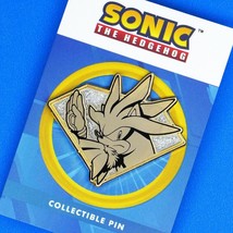 Silver The Hedgehog Golden Series Enamel Pin Figure Sonic Chaos Emerald - £79.92 GBP