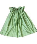 Vintage Smocked Green Strawberry Neckline 3T Dress - €29,46 EUR