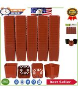 Efficient 2-Inch Plastic Seedling Pots - 100 Count Terracotta Square Pla... - $996.82 MXN