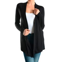 1 Women Sweater Size Small Cardigan Long Sleeve Top Casual Open Front Black - £18.87 GBP