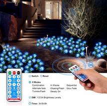 8 Modes Changing Solar Rose Garden Decorations with Remote Contro - £25.41 GBP