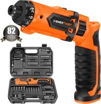 Cordless Screwdriver 8V Max 10Nm Electric Screwdriver Rechargeable Set with 82 A - £70.59 GBP