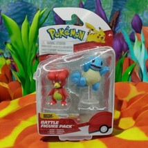 Pokemon Battle Figure Pack Magby &amp; Squirtle 2024 Toys Jazwares Worn Packaging - $21.33