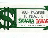 Del Webb&#39;s Sahara Tahoe Hotel Casino Passport to Pleasure Booklet  1979 - $21.06
