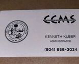 Vintage CCMS Florida State Seal Business Card Administrator - $4.99