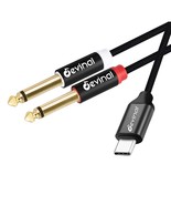 Usb C To 1/4&quot; Inch Audio Cable, Type C To Dual 6.35Mm Trs Stereo Aux Cor... - £23.69 GBP