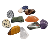 10 Healing Crystal Mixed Tumble Stones Assorted Gemstone Set - £4.02 GBP