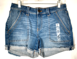 NEW with Tags SO Shorts Juniors Size 11 Blue Denim Stretch Mid Rise Cut ... - £15.77 GBP