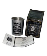 Legends Series Jack Daniels Black Label Pewter Shot Glass Raised Logo Vtg 2002 - $29.69
