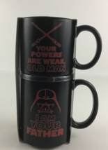 Star Wars Dad &amp; Kid Stacking Mugs Hallmark Darth Vader Coffee Cups Disne... - $44.50